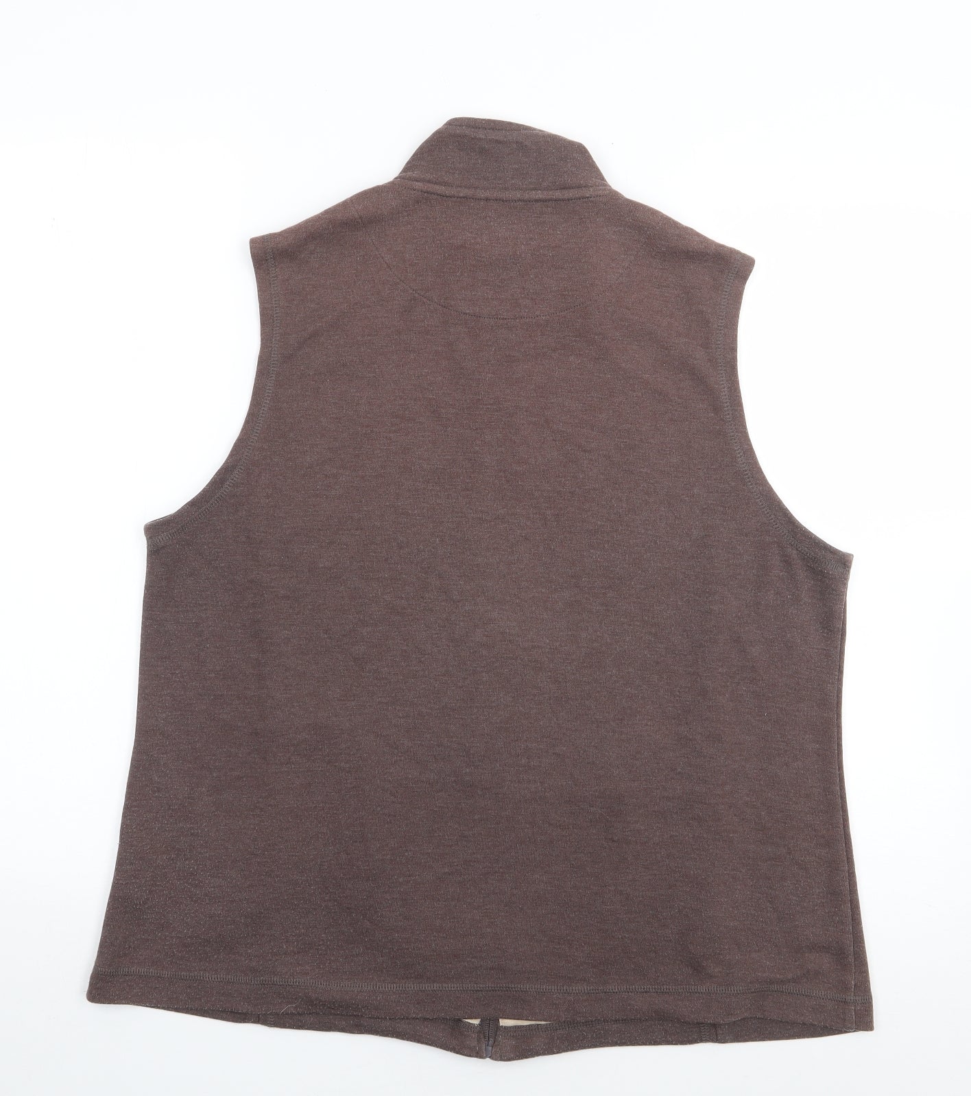 DASH Womens Brown   Gilet Waistcoat Size 16  Zip