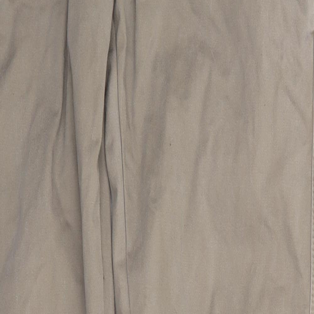 Tommy Hilfiger Mens Beige  Cotton Trousers  Size 34 L33 in Regular Zip