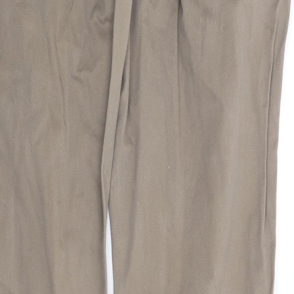 Tommy Hilfiger Mens Beige  Cotton Trousers  Size 34 L33 in Regular Zip