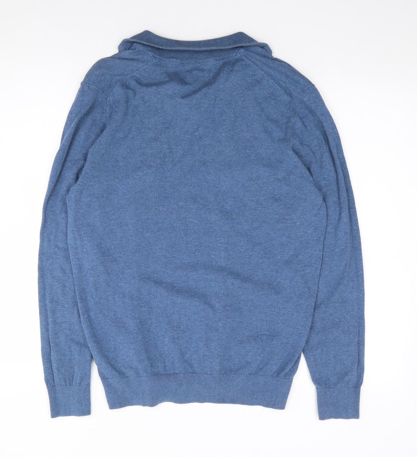 Burton Mens Blue V-Neck  Cotton Pullover Jumper Size M