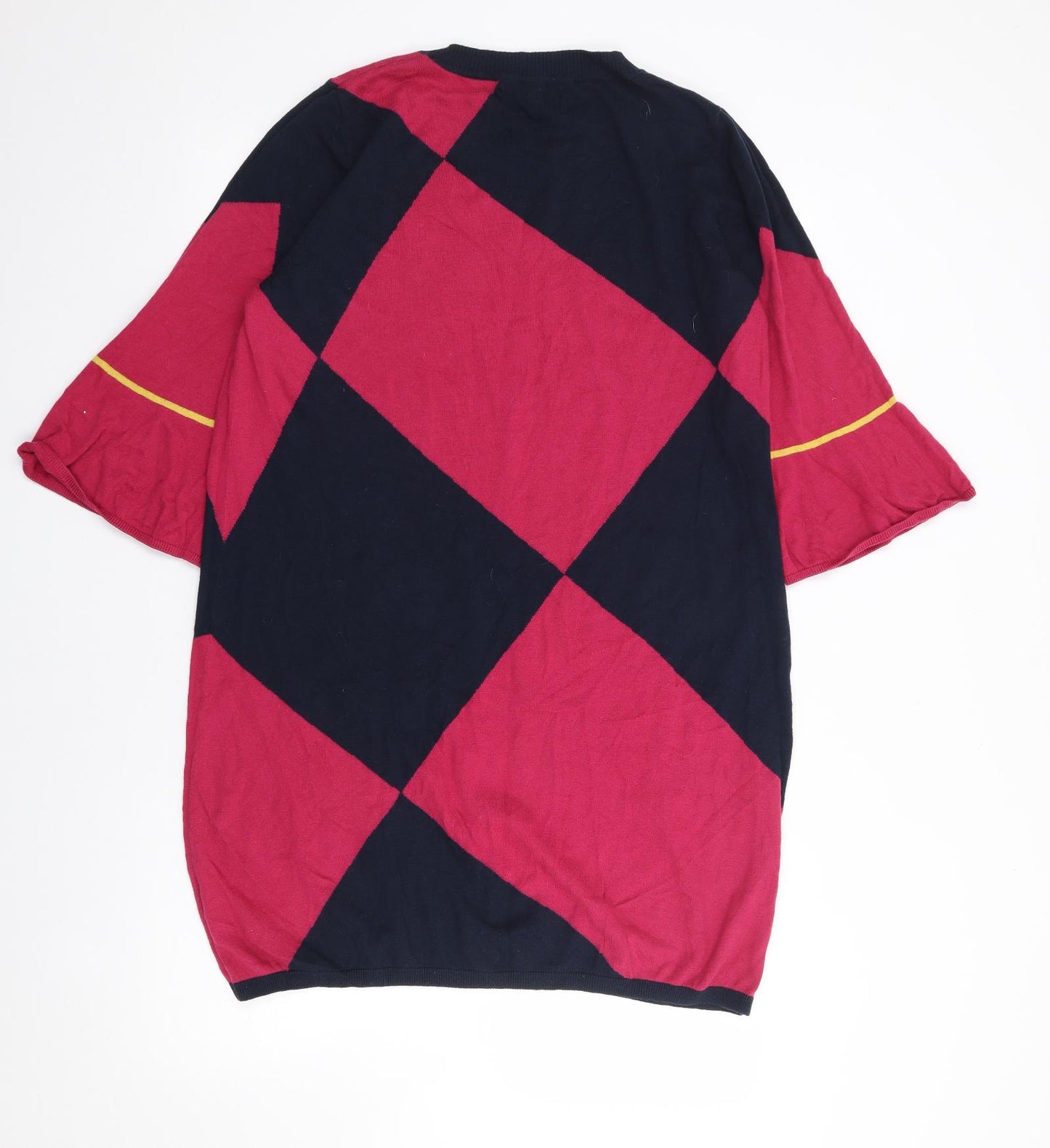 NEXT Womens Multicoloured Geometric Polyester Jumper Dress  Size 18  Crew Neck Pullover