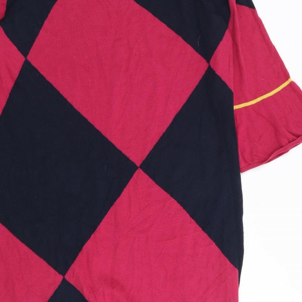 NEXT Womens Multicoloured Geometric Polyester Jumper Dress  Size 18  Crew Neck Pullover
