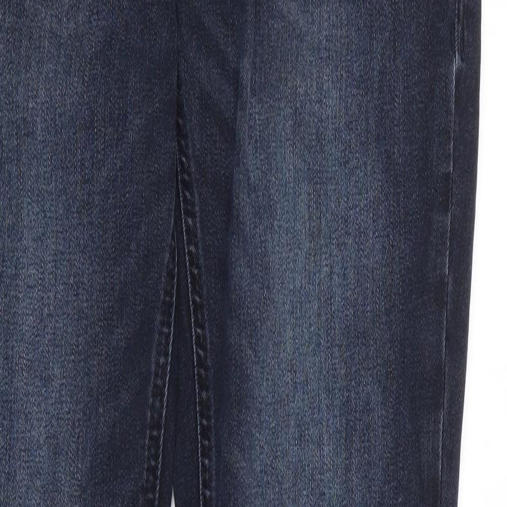 JACK & JONES Mens Blue  Cotton Skinny Jeans Size 32 L34 in Regular Zip