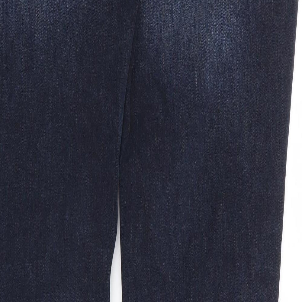 JACK & JONES Mens Blue  Cotton Skinny Jeans Size 32 L34 in Regular Zip