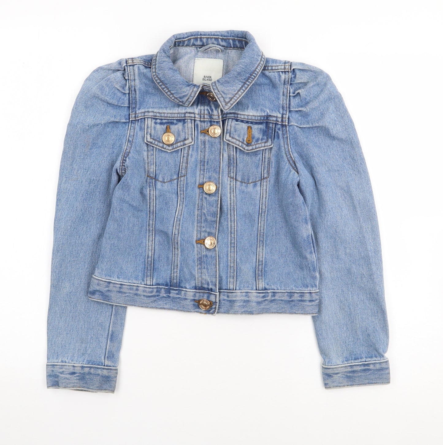 River Island Girls Blue   Jacket  Size 9-10 Years  Button