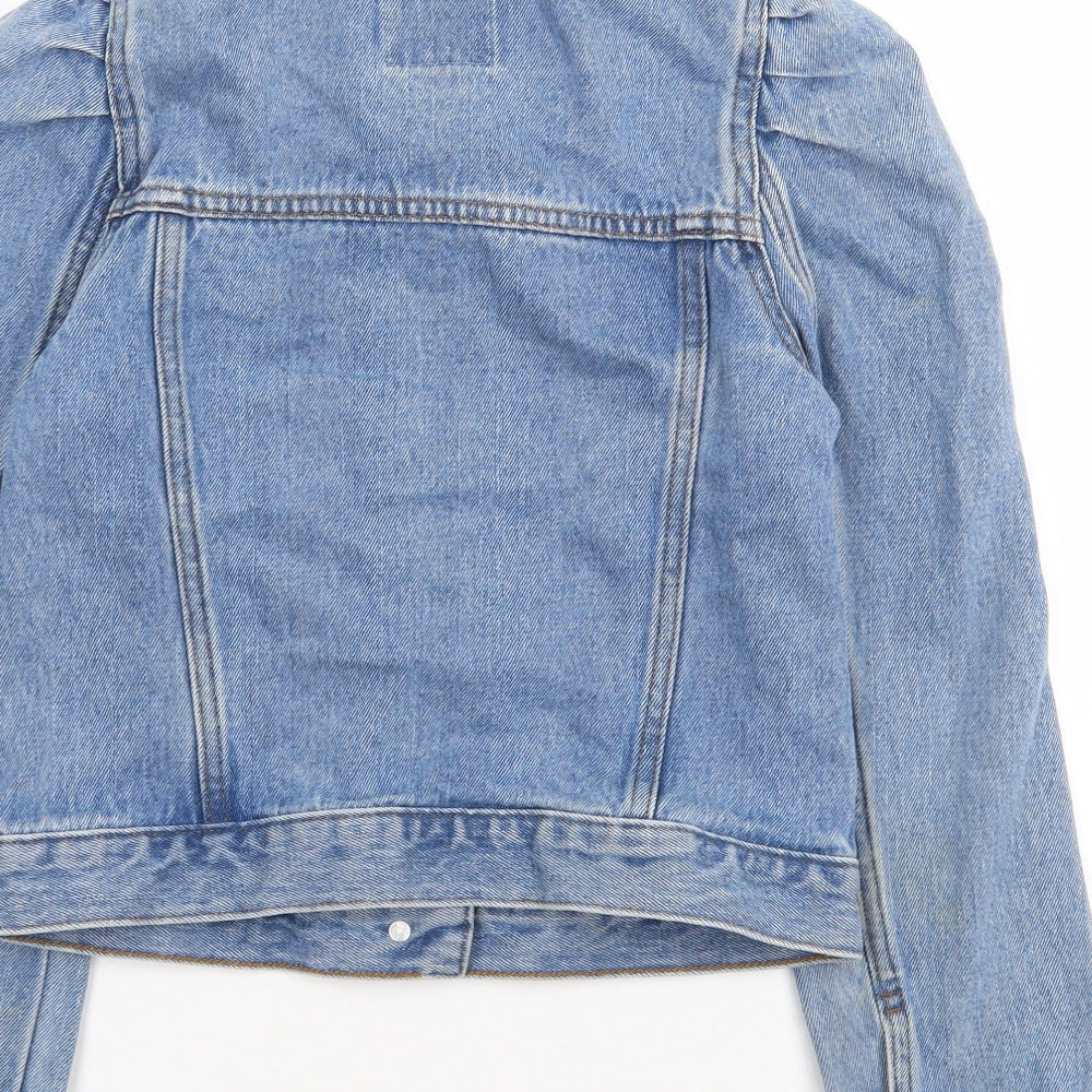 River Island Girls Blue   Jacket  Size 9-10 Years  Button