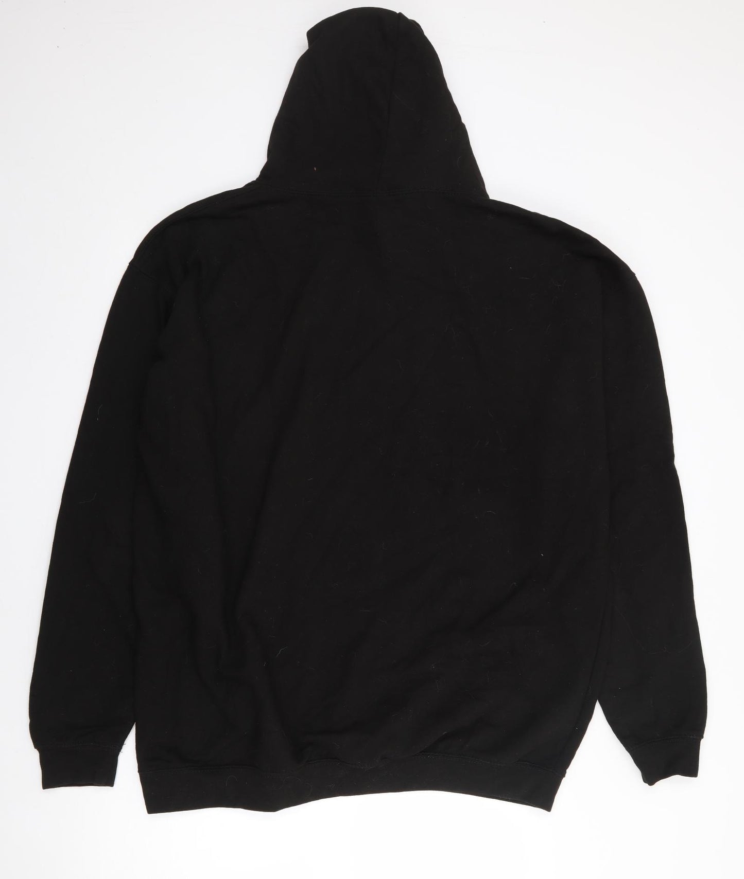 Preworn Mens Black  Cotton Pullover Hoodie Size 2XL