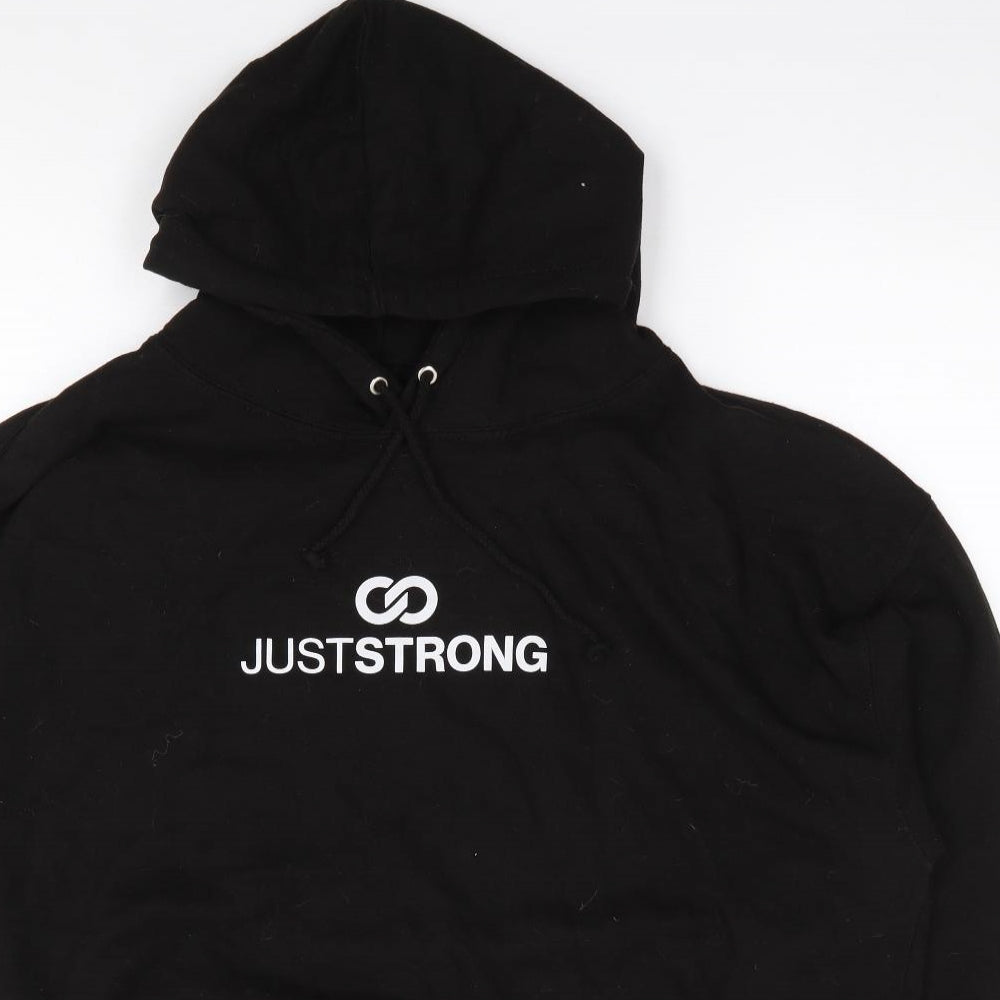 Preworn Mens Black  Cotton Pullover Hoodie Size 2XL
