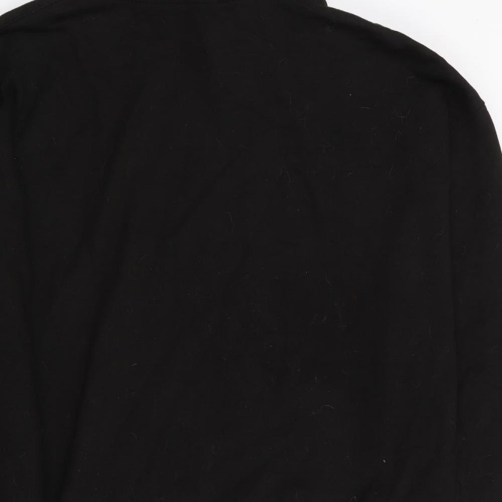 Preworn Mens Black  Cotton Pullover Hoodie Size 2XL