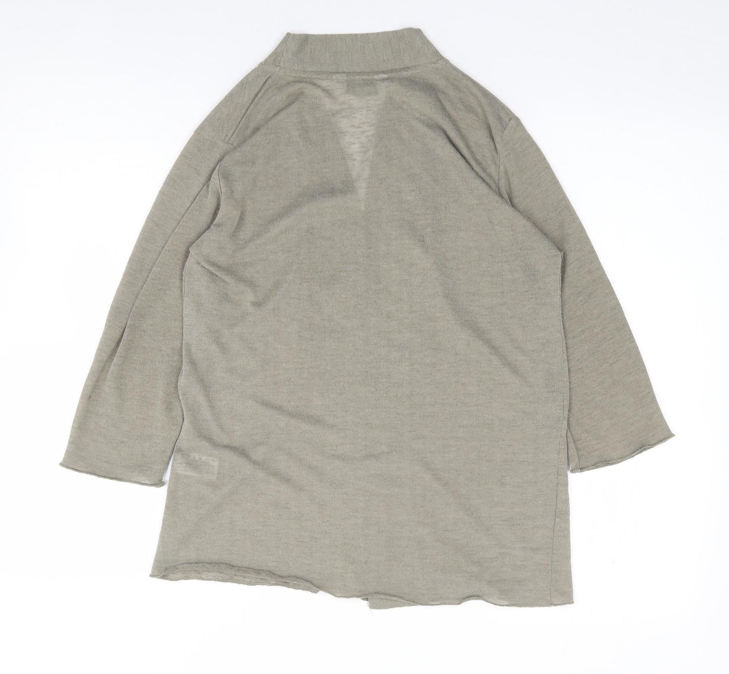 Penny Plain Womens Green V-Neck  Polyester Cardigan Jumper Size 10