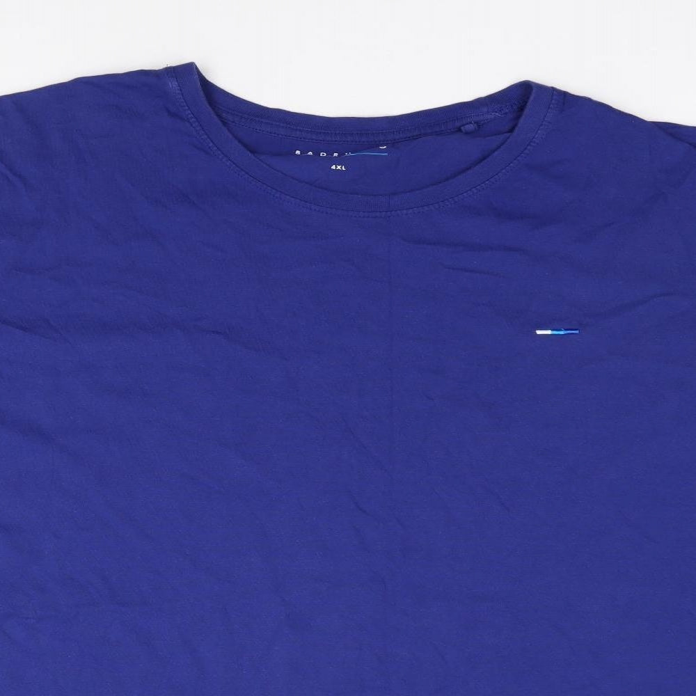 Bad Rhino Mens Blue  Cotton  T-Shirt Size 4XL Crew Neck