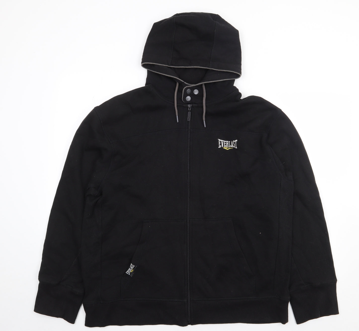 Everlast Mens Black  Cotton Full Zip Hoodie Size 2XL