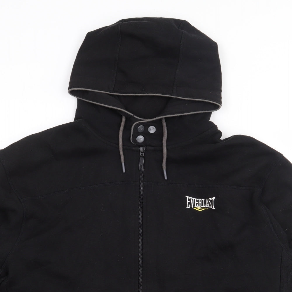 Everlast Mens Black  Cotton Full Zip Hoodie Size 2XL