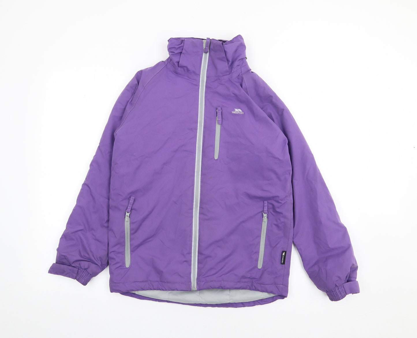 Trespass Girls Purple   Rain Coat Coat Size 9-10 Years  Zip