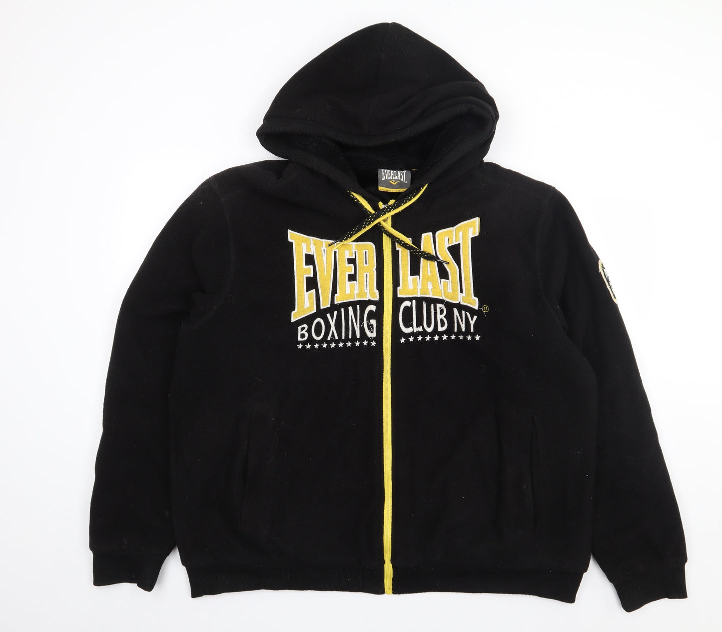 Everlast Mens Black  Polyester Full Zip Hoodie Size 2XL