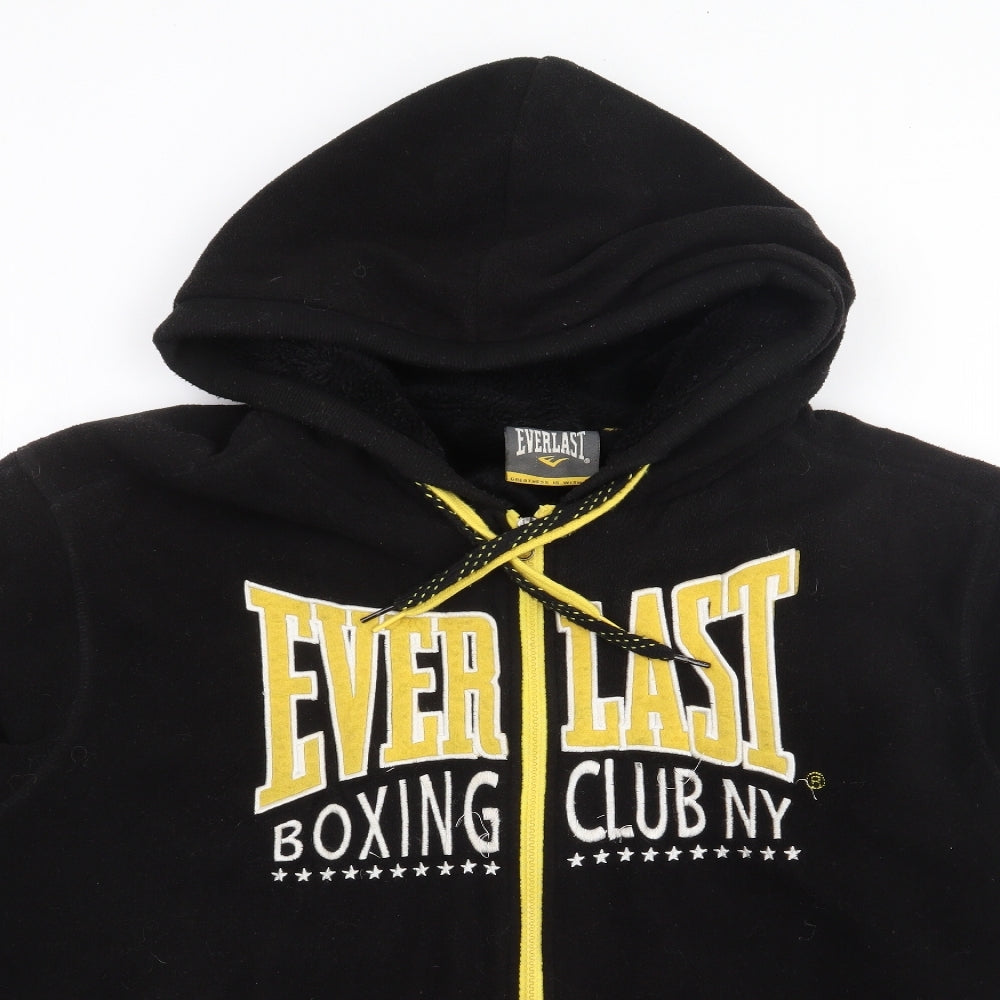 Everlast Mens Black  Polyester Full Zip Hoodie Size 2XL