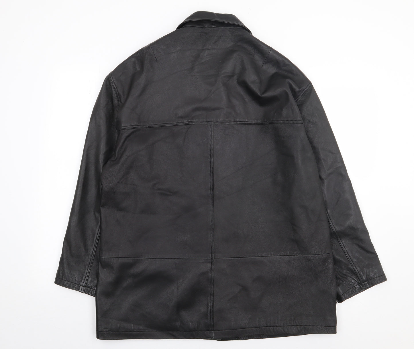 Lakeland Leather Womens Black   Jacket Coat Size 16  Button