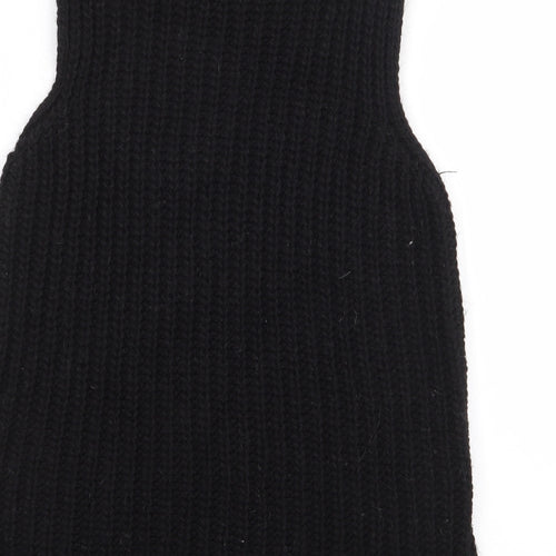 Zara Womens Black Round Neck  Acrylic Pullover Jumper Size S