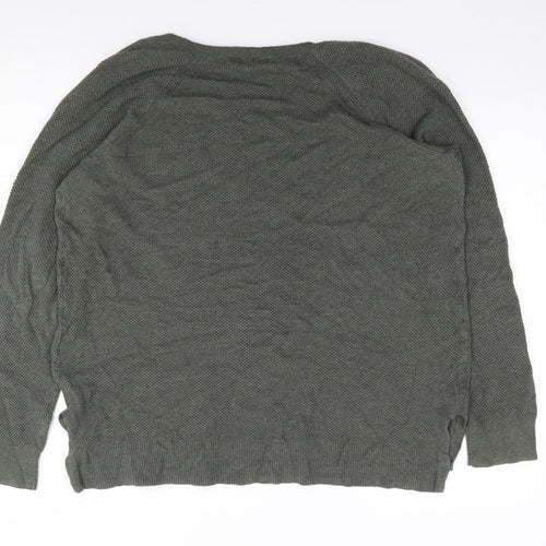 Gap  Mens Green V-Neck  Acrylic Pullover Jumper Size XL