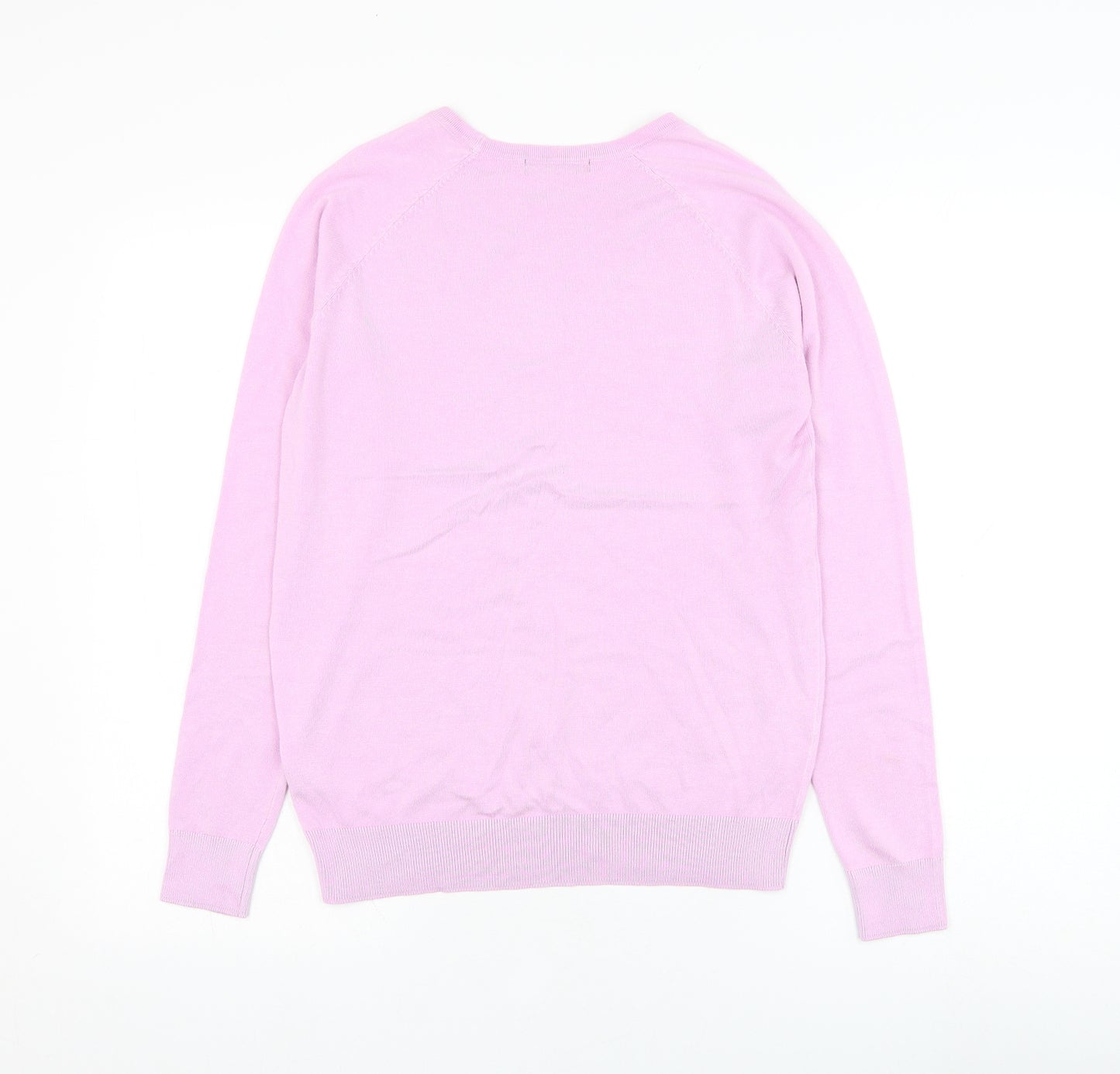 Dunnes Stores Womens Pink Round Neck  Viscose Pullover Jumper Size M