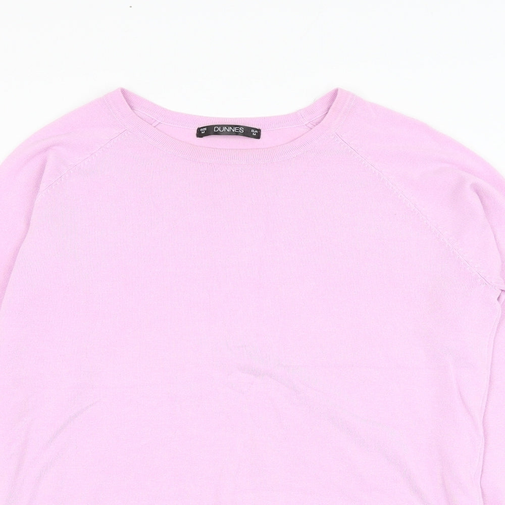Dunnes Stores Womens Pink Round Neck  Viscose Pullover Jumper Size M