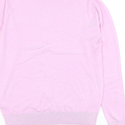 Dunnes Stores Womens Pink Round Neck  Viscose Pullover Jumper Size M
