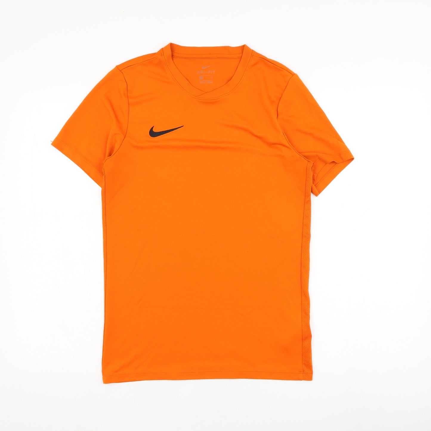 Nike Mens Orange  Polyester Basic T-Shirt Size S Round Neck Pullover