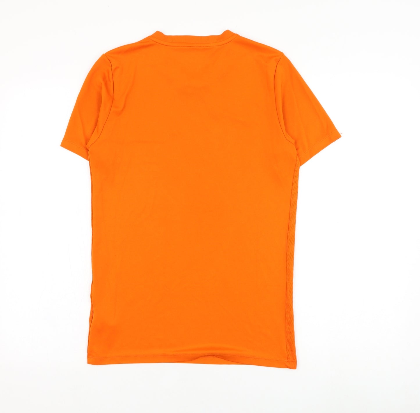 Nike Mens Orange  Polyester Basic T-Shirt Size S Round Neck Pullover