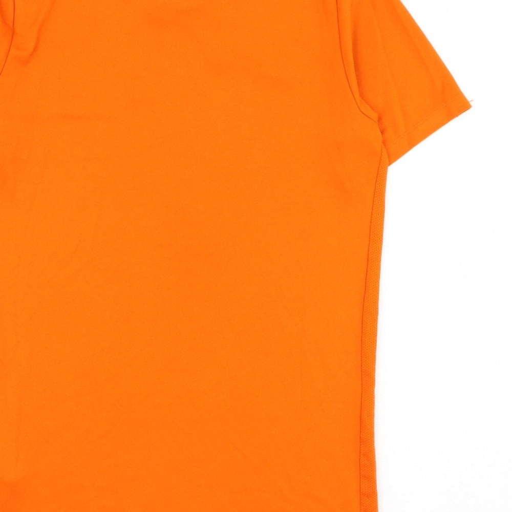 Nike Mens Orange  Polyester Basic T-Shirt Size S Round Neck Pullover