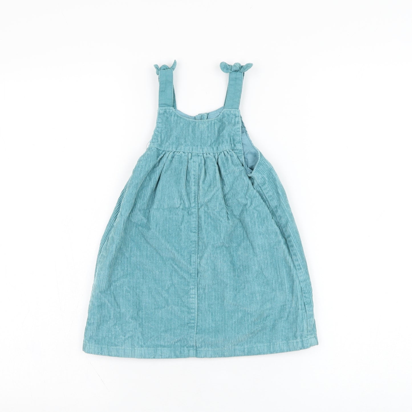 Marks and Spencer Girls Blue  Cotton A-Line  Size 18-24 Months  Square Neck Pullover