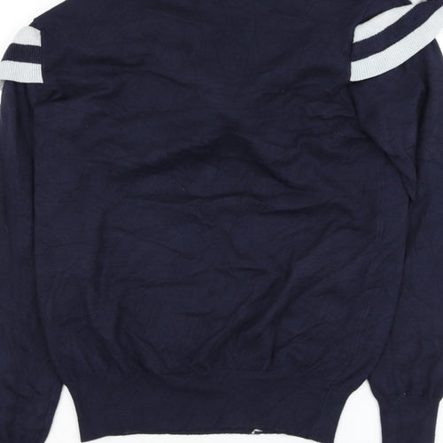 J.M.5 Womens Blue Round Neck  Viscose Pullover Jumper Size M