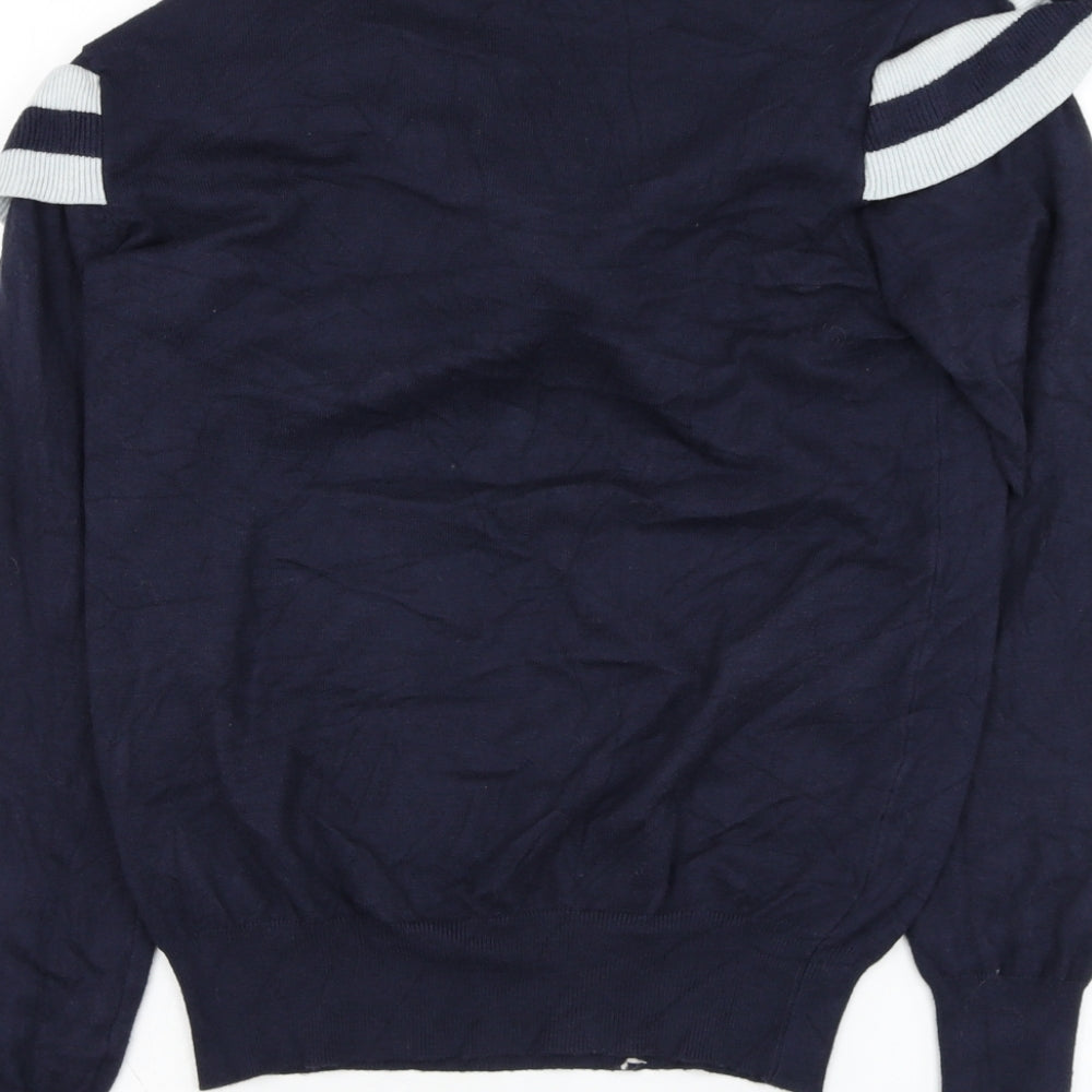 J.M.5 Womens Blue Round Neck  Viscose Pullover Jumper Size M