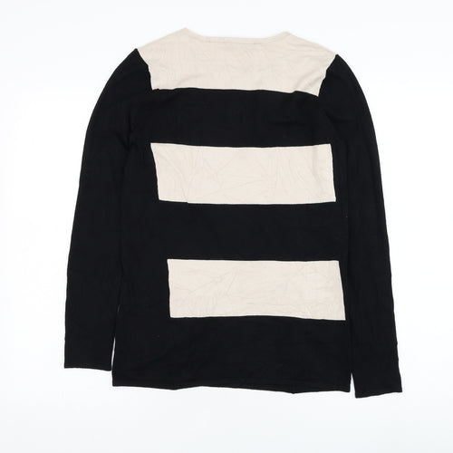Coast Womens Black Round Neck  Viscose Pullover Jumper Size S