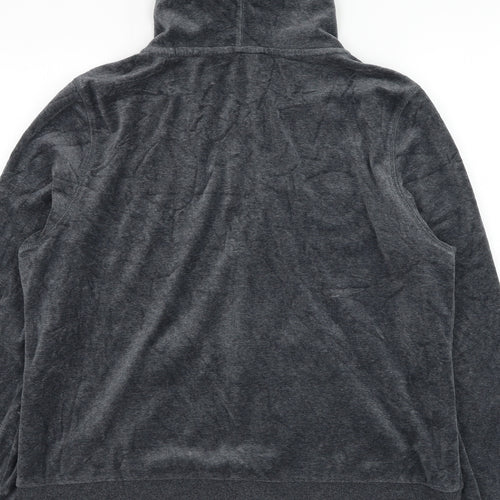 Calvin Klein Womens Grey  Copper Full Zip Hoodie Size L  Zip