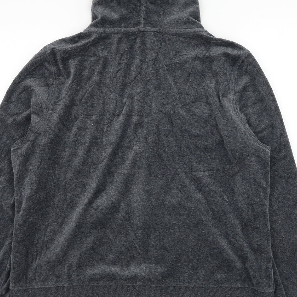 Calvin Klein Womens Grey  Copper Full Zip Hoodie Size L  Zip