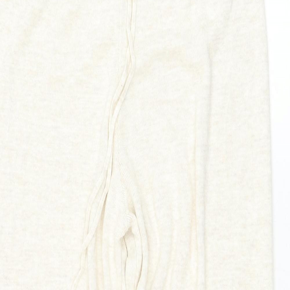 George Womens Ivory  Acrylic Jogger Trousers Size 12 L25 in Regular