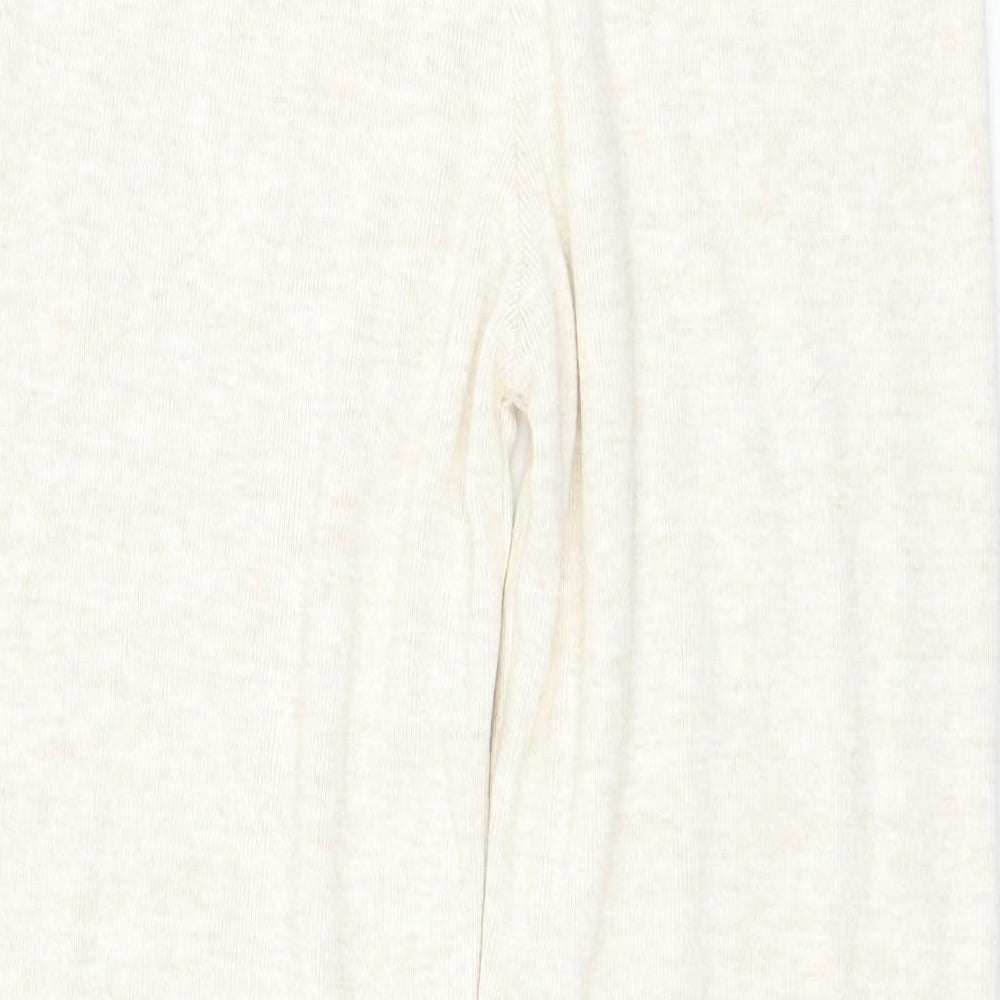 George Womens Ivory  Acrylic Jogger Trousers Size 12 L25 in Regular