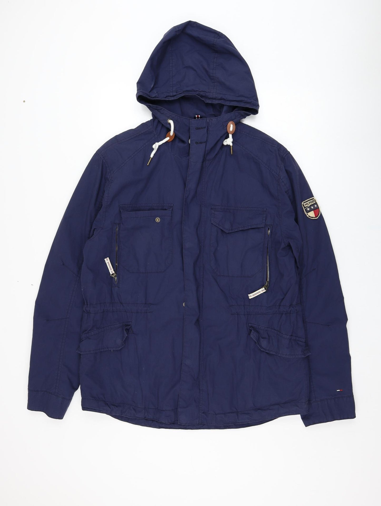 Tommy Hilfiger Mens Blue   Rain Coat Coat Size L  Zip