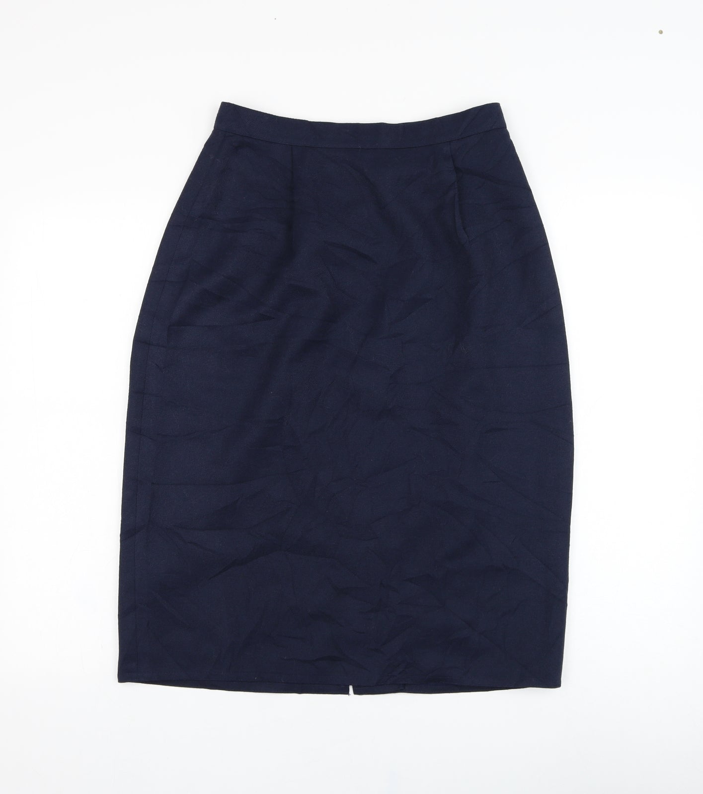 Preworn Womens Blue  Polyester A-Line Skirt Size 14   Zip