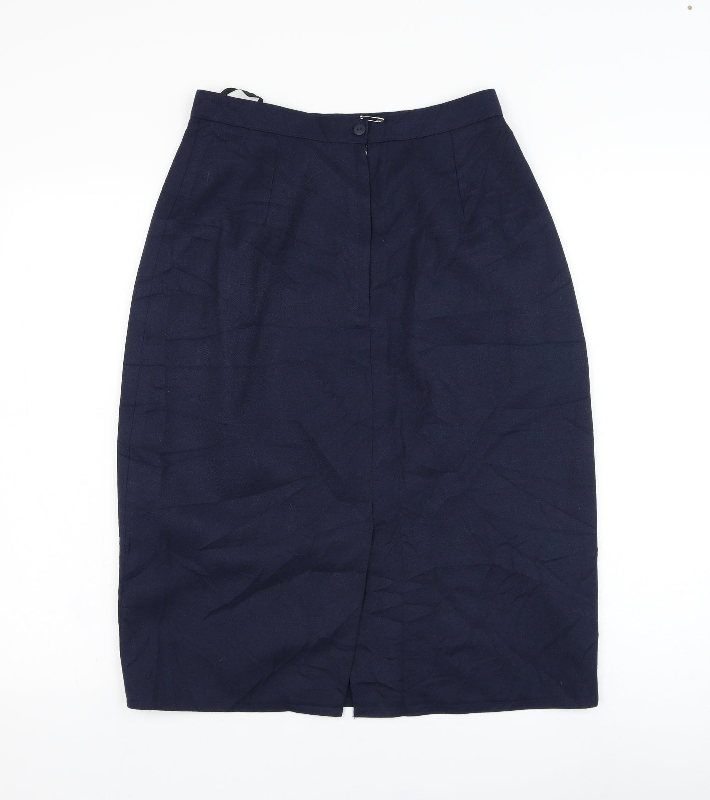 Preworn Womens Blue  Polyester A-Line Skirt Size 14   Zip