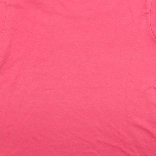 Canterbury Girls Pink  Cotton Basic T-Shirt Size 6 Years Round Neck Pullover