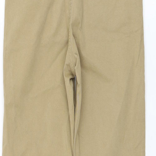 NEXT Boys Brown  Cotton Capri Jeans Size 9 Months  Regular Zip