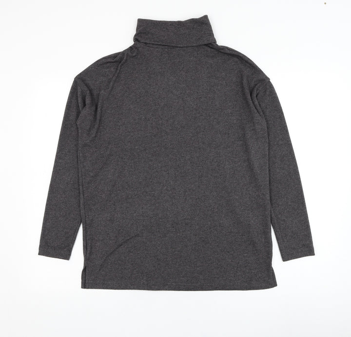 New Look Womens Grey Roll Neck  Polyester Pullover Jumper Size 8