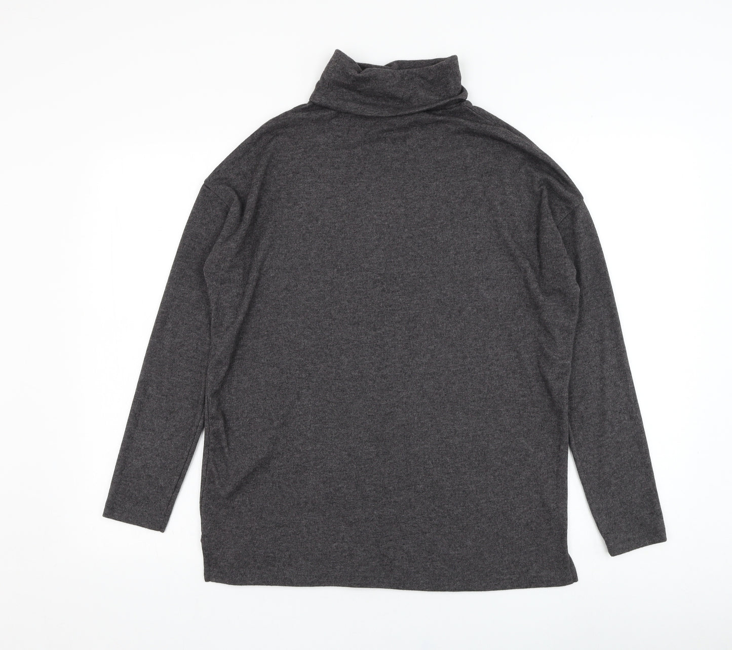 New Look Womens Grey Roll Neck  Polyester Pullover Jumper Size 8