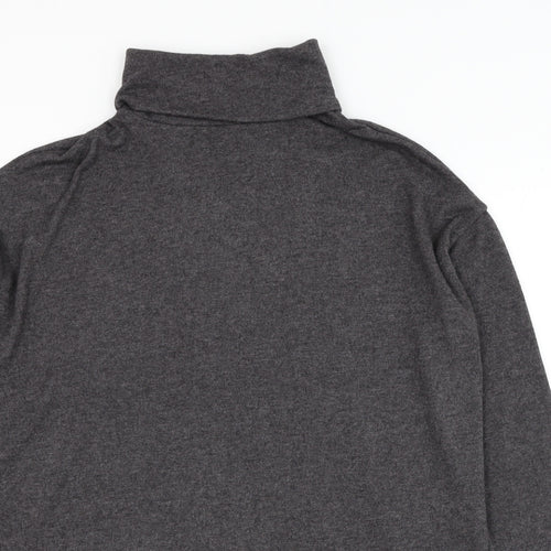New Look Womens Grey Roll Neck  Polyester Pullover Jumper Size 8