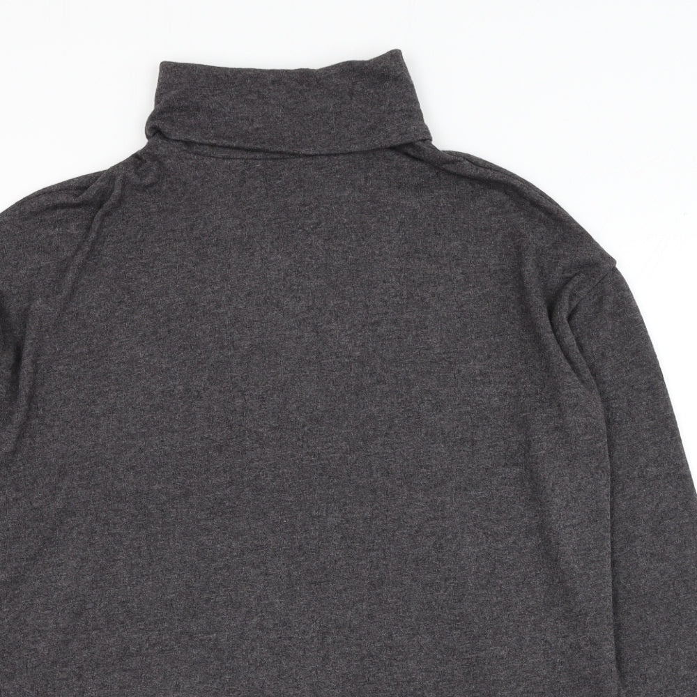New Look Womens Grey Roll Neck  Polyester Pullover Jumper Size 8