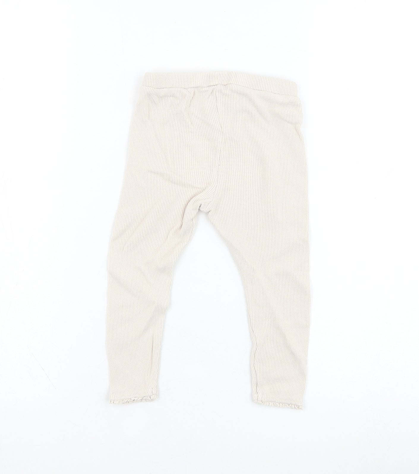 Zara Girls Beige  Polyester Jogger Trousers Size 18-24 Months  Pullover