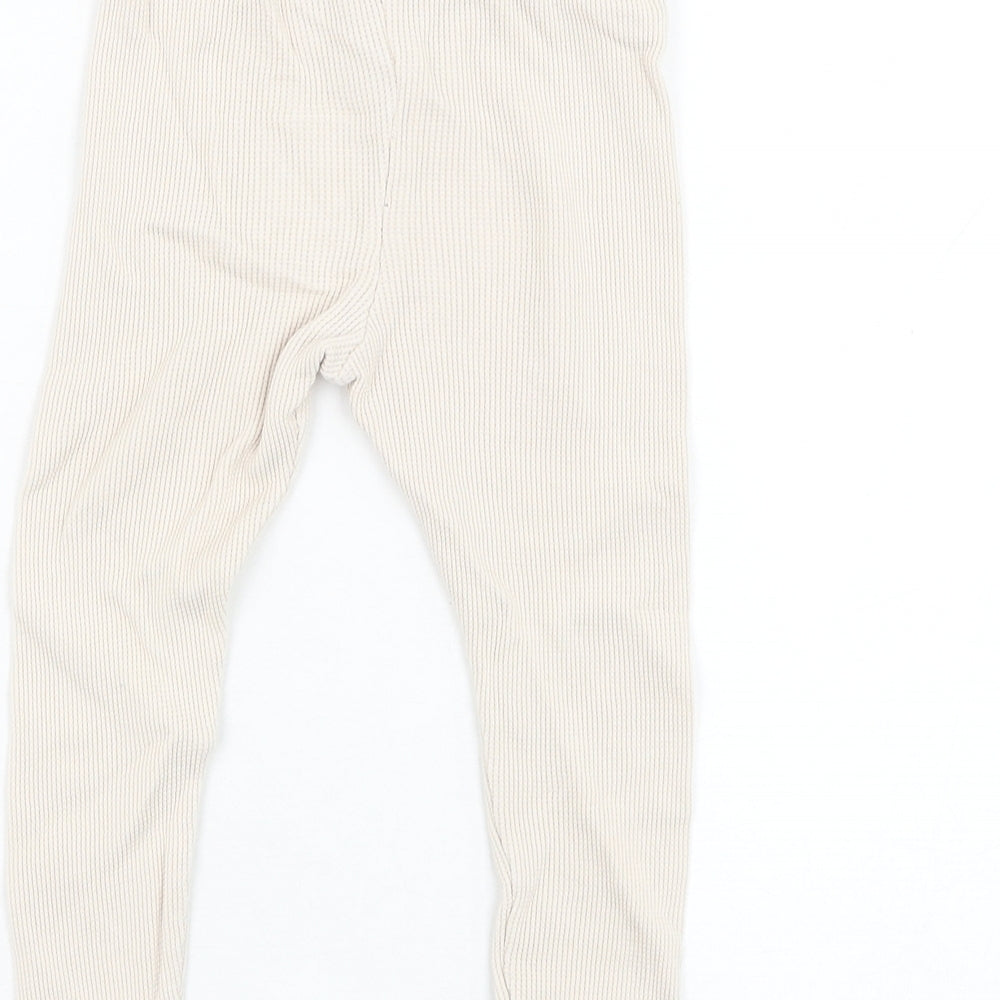 Zara Girls Beige  Polyester Jogger Trousers Size 18-24 Months  Pullover