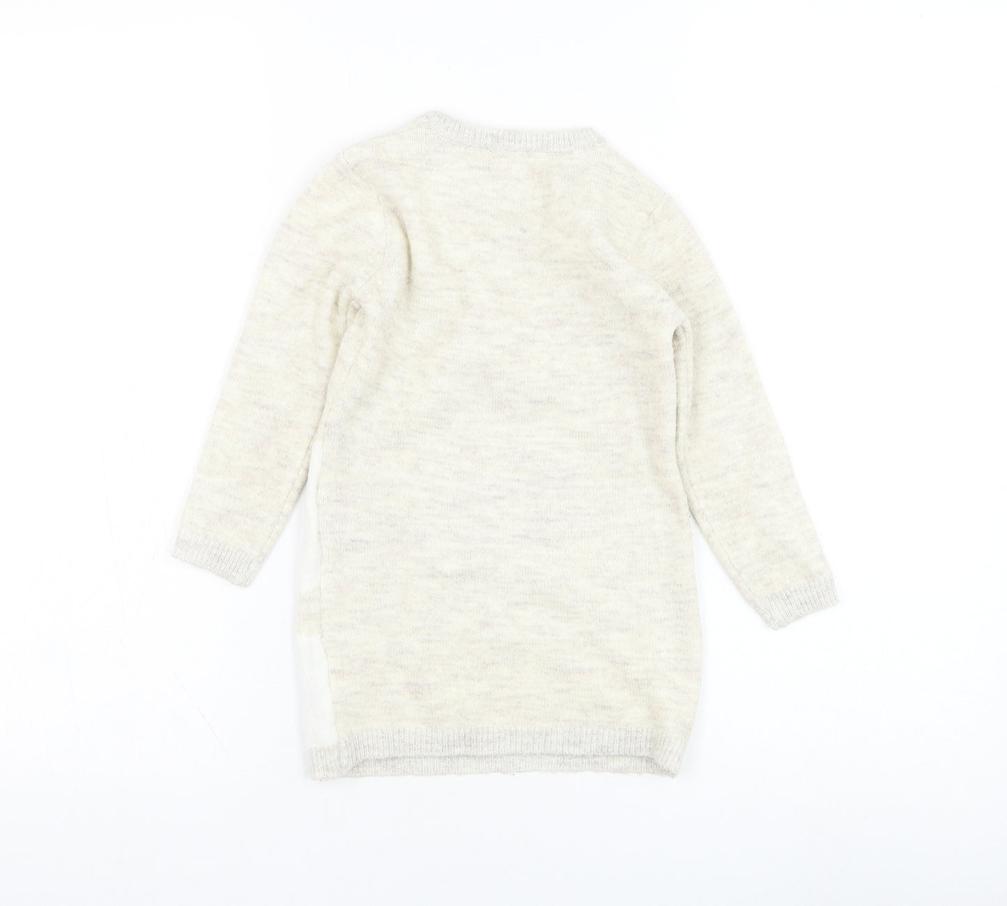 Primark Girls Ivory Round Neck  Polyester Pullover Jumper Size 2-3 Years  Pullover - Polar Bear, Christmas