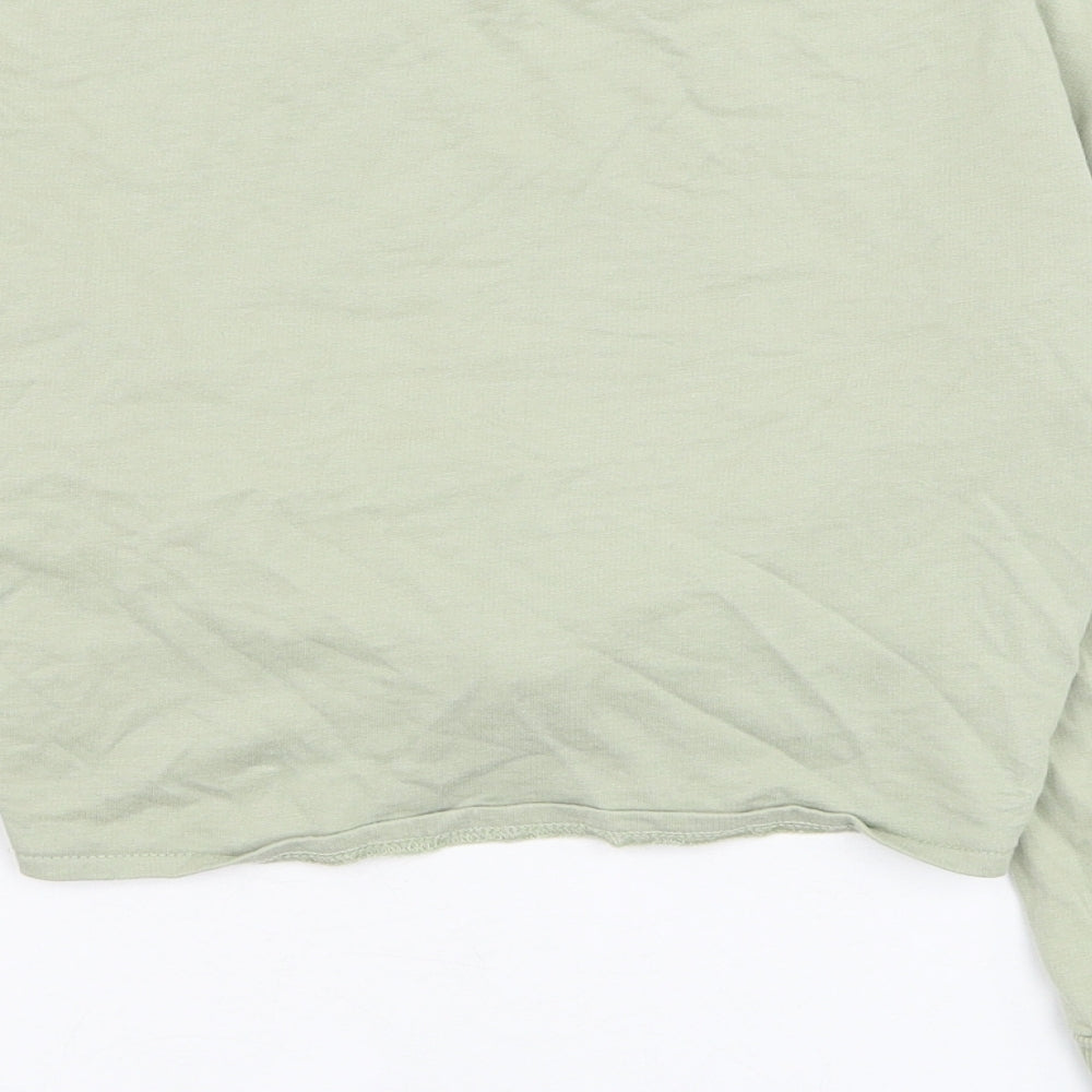 H&M Girls Green  Cotton Pullover Sweatshirt Size 8-9 Years  Pullover - L.A